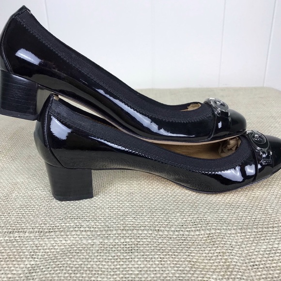 Coach Tandy Black Patent Leather Pumps Size 8 - Picture 5 of 9